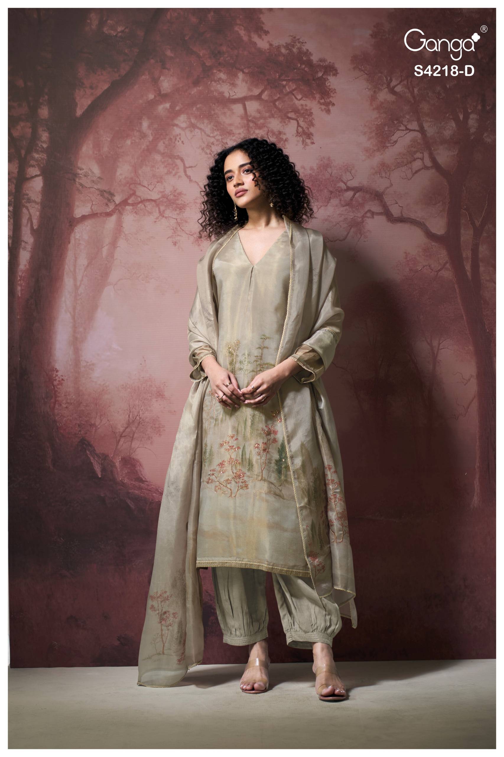 IVELLA 4218 Series By GANGA FASHION Stylish Beautiful Colourful Silk Dresses At Wholesale Price